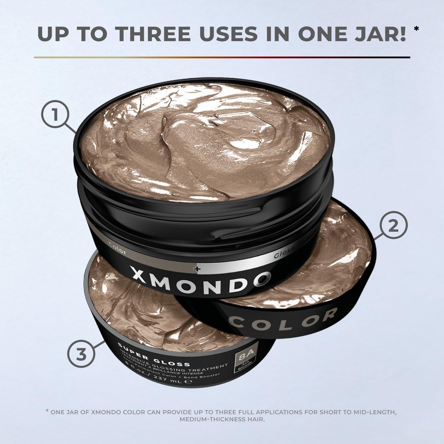 XMONDO Hair Intensive Glossing Treatment - Boost Shine, Repair, Vegan Formula, 8 Fl Oz 1-Pack