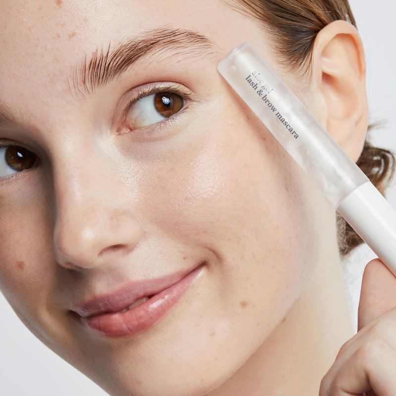 Ere Perez - Natural Aloe Gel Lash + Brow Mascara | Conditions, Lengthens, Defines, Sweat-Proof, Water-Resistant | Aloe Vera, Vitamin B5 | Vegan, Cruelty-Free, Clean Beauty (Clear, 0.35 oz | 10 ml)
