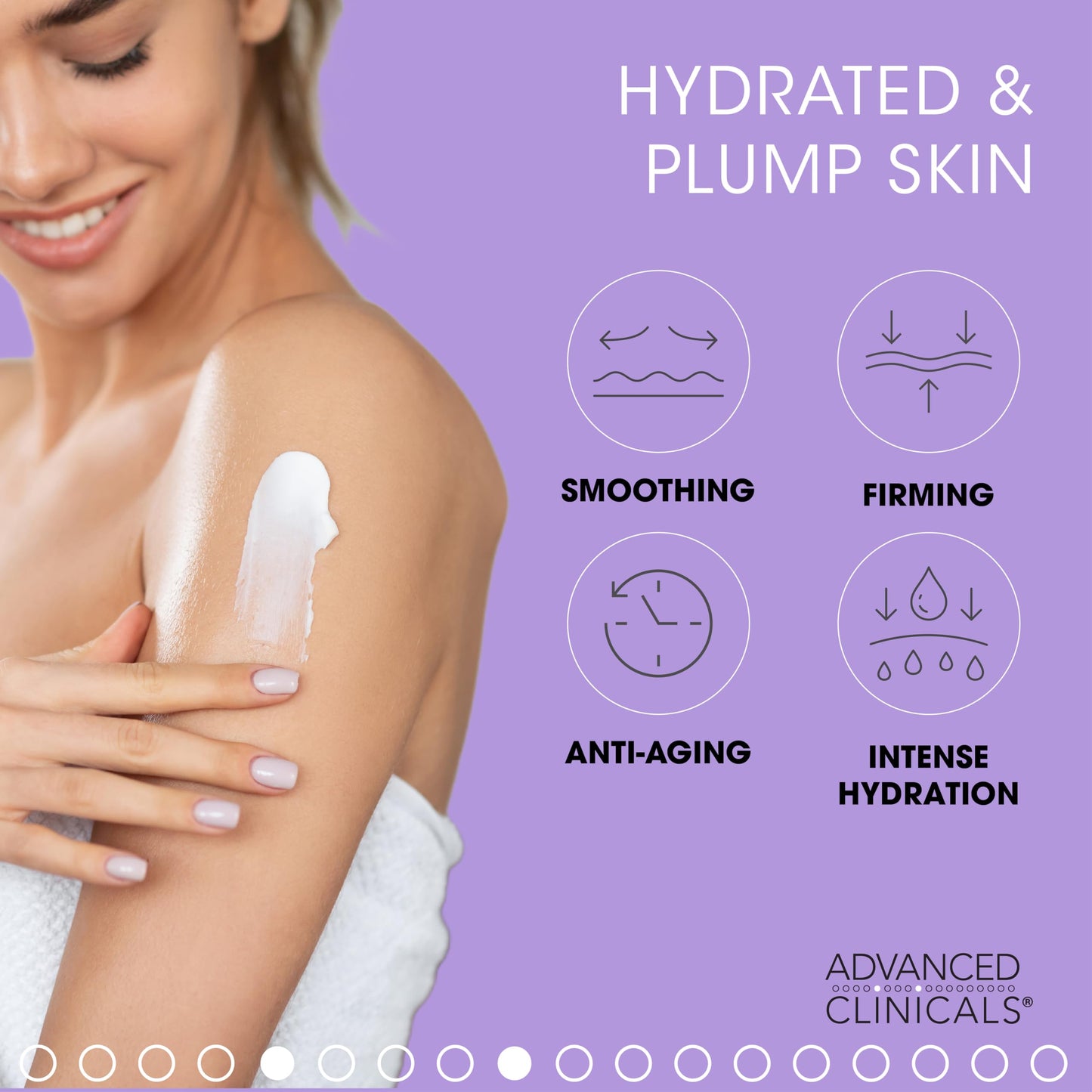 Advanced Clinicals Hyaluronic Acid Instant Hydrating Body Cream + Hyaluronic Acid Hydrating Face Cream Set