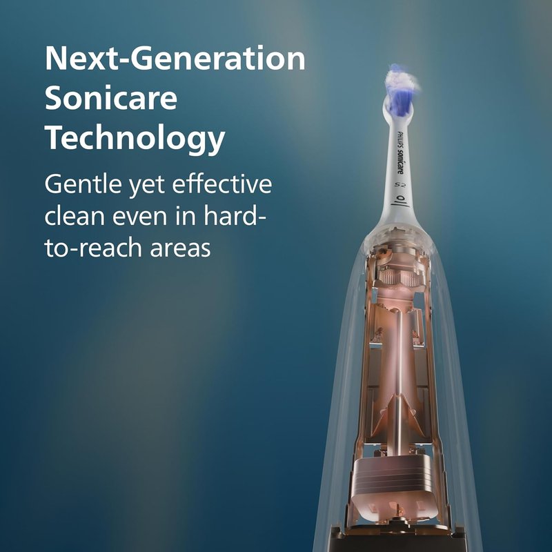Philips Sonicare 6500 Series Electric Toothbrush - Sonic Technology, 9 Settings, Pressure Sensor | Black, HX7411/08
