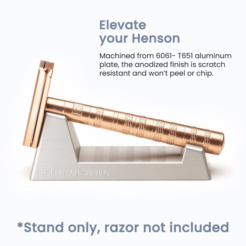 Henson Razor Stand - Durable Aluminum Safety Razor Holder for Men & Women | Fits Henson AL13, AL13-M, Ti22