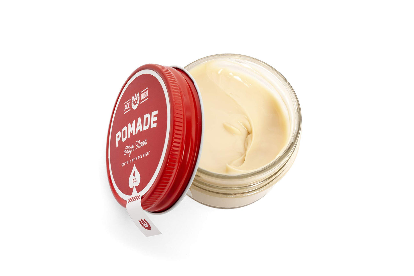 Ace High, High Noon Pomade, Barbershop Scent, Strong Hold, Natural Shine, Water Based, Hand Crafted, 4oz