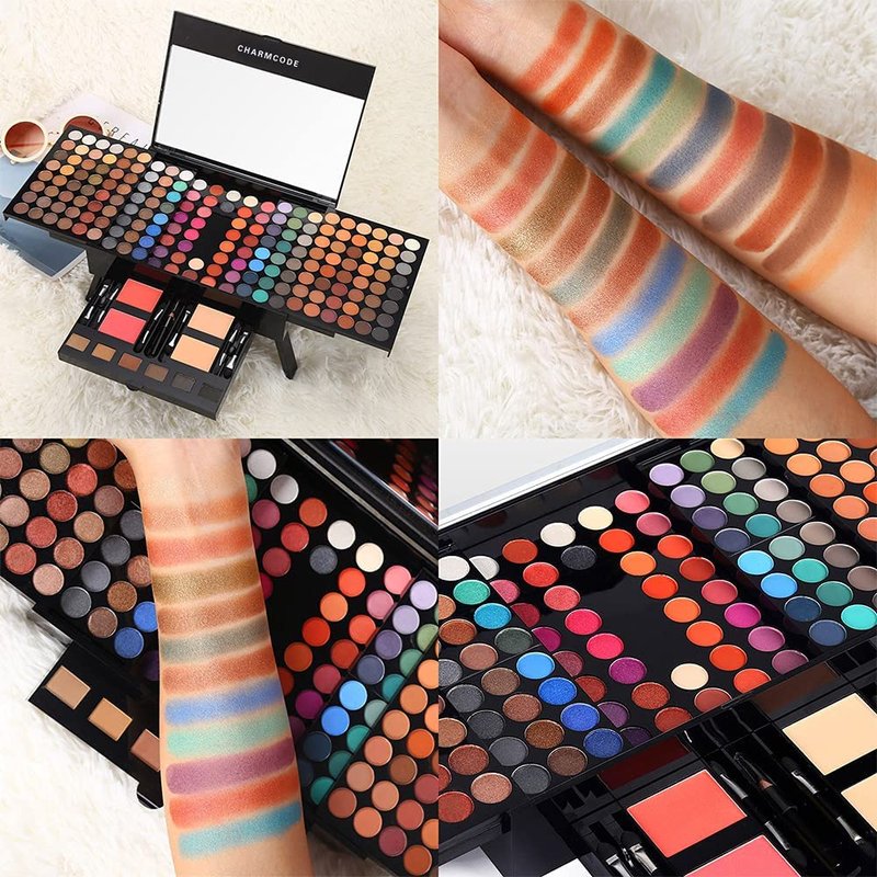 Charmcode 190 Colors Makeup Palette Set - All-in-One Eyeshadow, Blusher, Eyebrow Powder & More | Multicolor