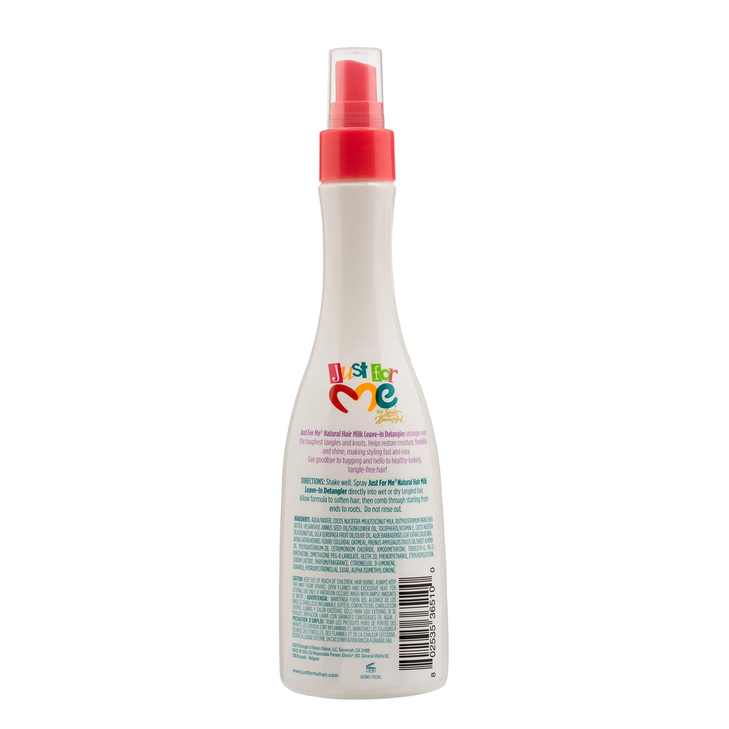 Just For Me Natural Hair Milk Hydrate & Protect Leave-In Conditioner, Maintains Moisture Balance, With Coconut Milk, Shea Butter, Vitamin E & Sunflower Oil, 10 Ounce (3 Pack)