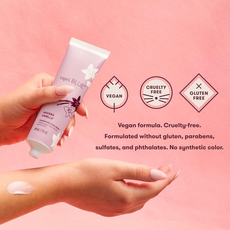 Capri Blue Moisturizing Hand Creams Travel Size – Flora Edit Collection – Nourishing Hand Creams for Dry Cracked Hands with Jojoba Oil & Shea Butter – Skin Care (Havana Vanilla 3, oz pack of 2)
