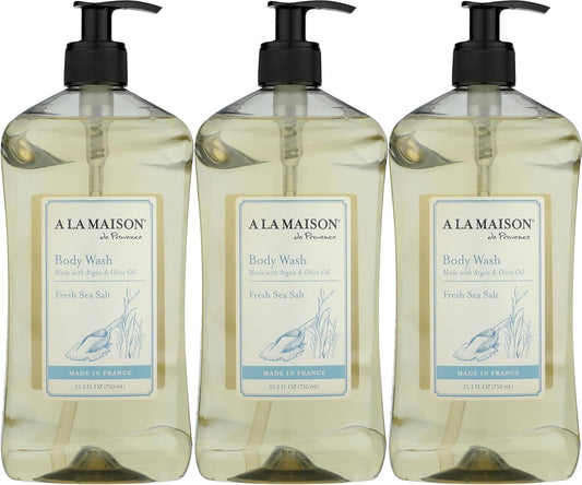 A LA MAISON Fresh Sea Salt Body Wash 25.36 Fl Oz, 3 Pack
