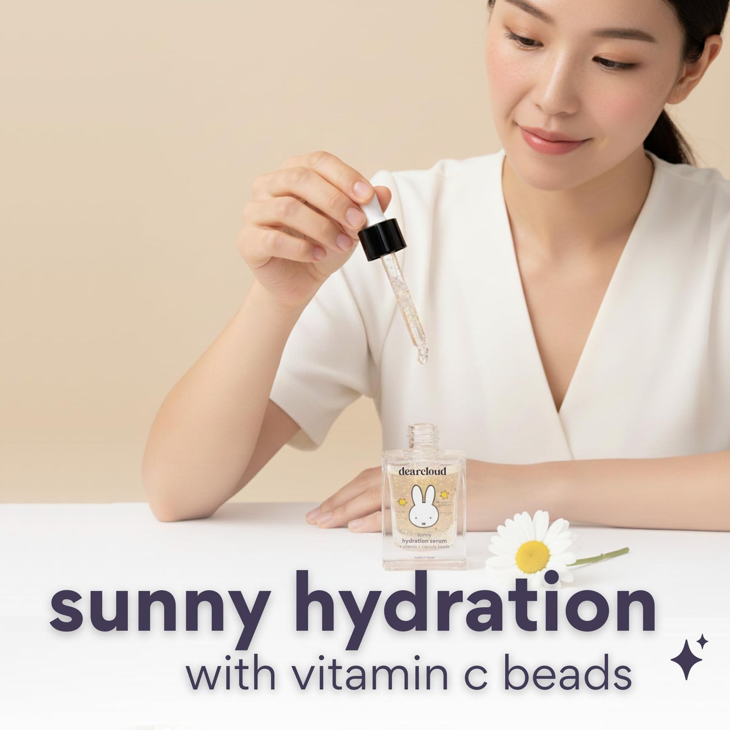 Miffy Sunny Hydration Serum – Hydrating Hyaluronic Acid & Vitamin C Face Serum (1 fl oz)