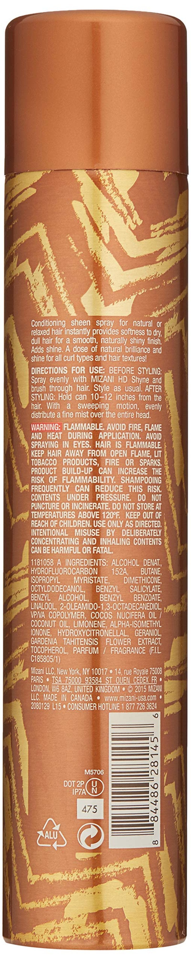 Mizani HD Shyne Lightweight Hairspray - Weightless, Oil-Free Formula, Shine & Nourishment