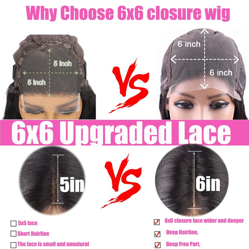 Keytac Bob Wig Human Hair Lace Front Glueless Wigs for Black Women Pre Plucked 150% Density 100% Brazilian Virgin Human Hair (6x6 Lace Closure Bob Wigs, 12 Inch)