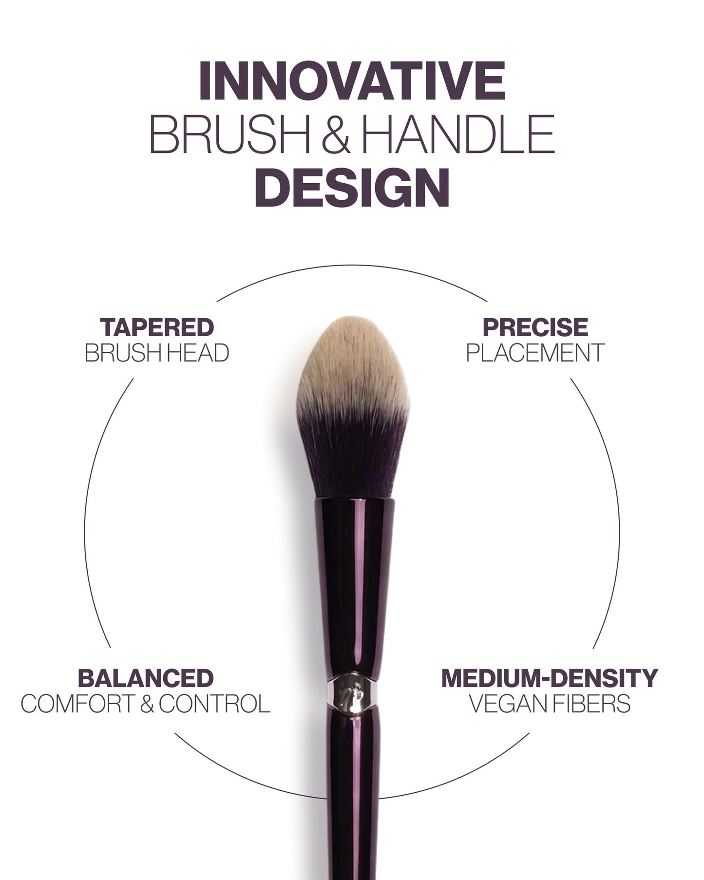 Anisa Beauty Tapered Highlighter Makeup Brush | Ultra-Soft Professional Highlight & Setting Powder Brush for Lightweight, Luminous Application | Vegan & Cruelty-Free