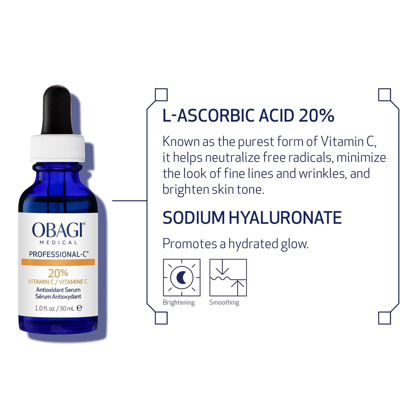 Obagi Medical Vitamin C Serum - Brightening Anti-Aging Formula for Sensitive Skin | 1 oz
