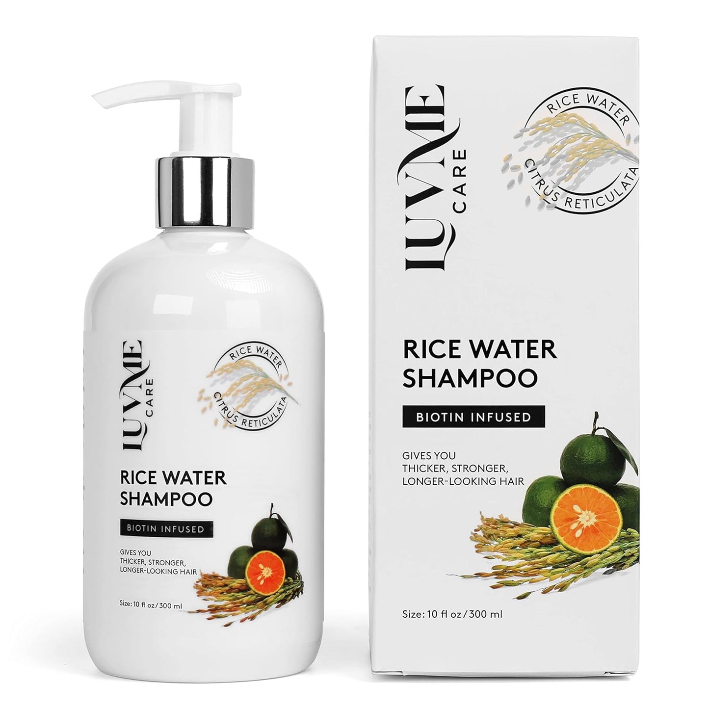 Rice Water Shampoo and Conditioner - Nourishing Hair Care for Healthy Shine | 12 oz