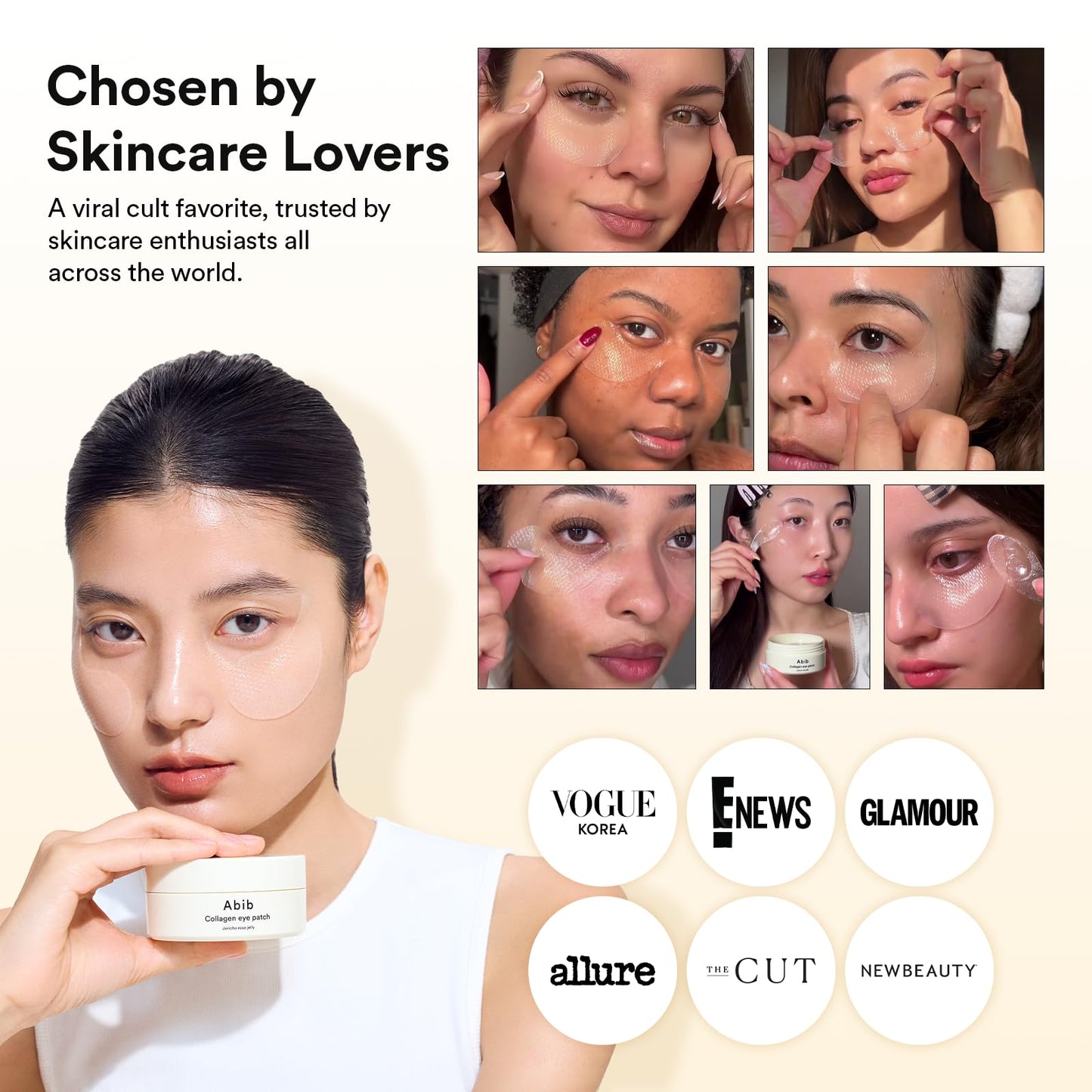 Abib PDRN & Vegan Collagen Eye Patch (60ea) Duo: Eye Patches for Wrinkles & Fine Line with Jericho Rose Jelly, 60 Count, Korean Skin Care Gifts for Women, Mothers, Teen