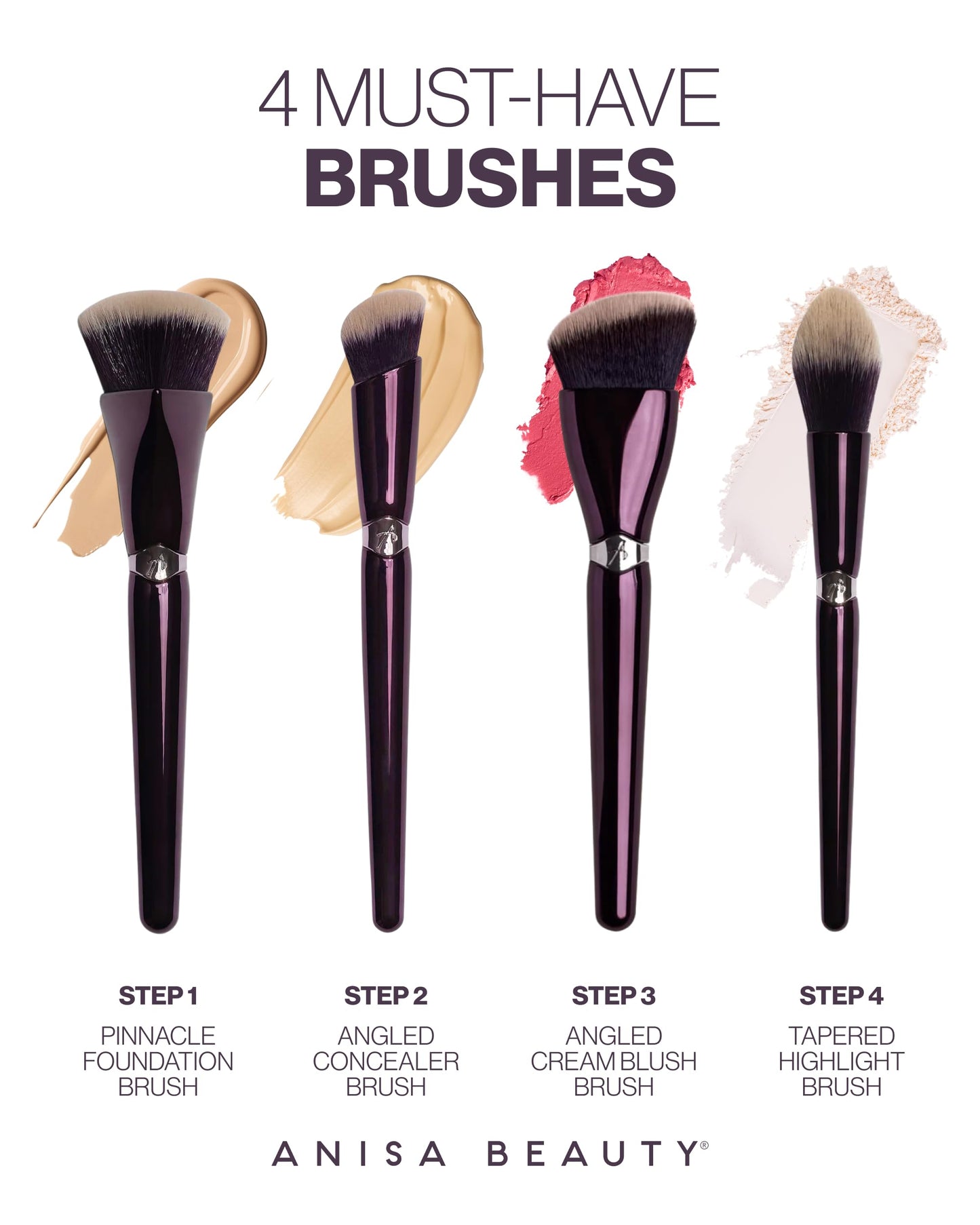 Anisa Beauty Eye Fan All-Over Brush | Soft Dense Vegan Brush for Blending Cream, Liquid, and Powder Eyeshadow | Fan-Shaped Head for All-Over Lid and Detailed Crease Application | Cruelty-Free