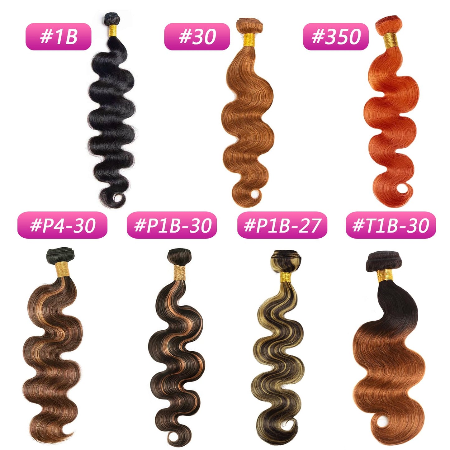 P4/30 Highlight Human Hair Deep Wave Bundles 10 12 14 Inch Brazilian Virgin Hair Double Weft Quick Weave 3 Bundles Soft Silky Weave for Black Women