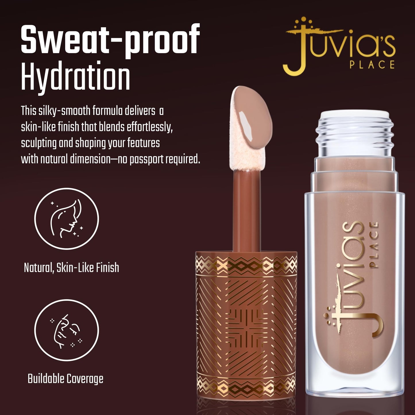Juvia’s Place Bronzed Liquid Bronzer - Toasted Toffee - Liquid Bronzer for Face w/Silky Blendable Texture - Buildable Coverage for Natural Contour & Dimension - Easy-to-Blend Patch-Proof Formula