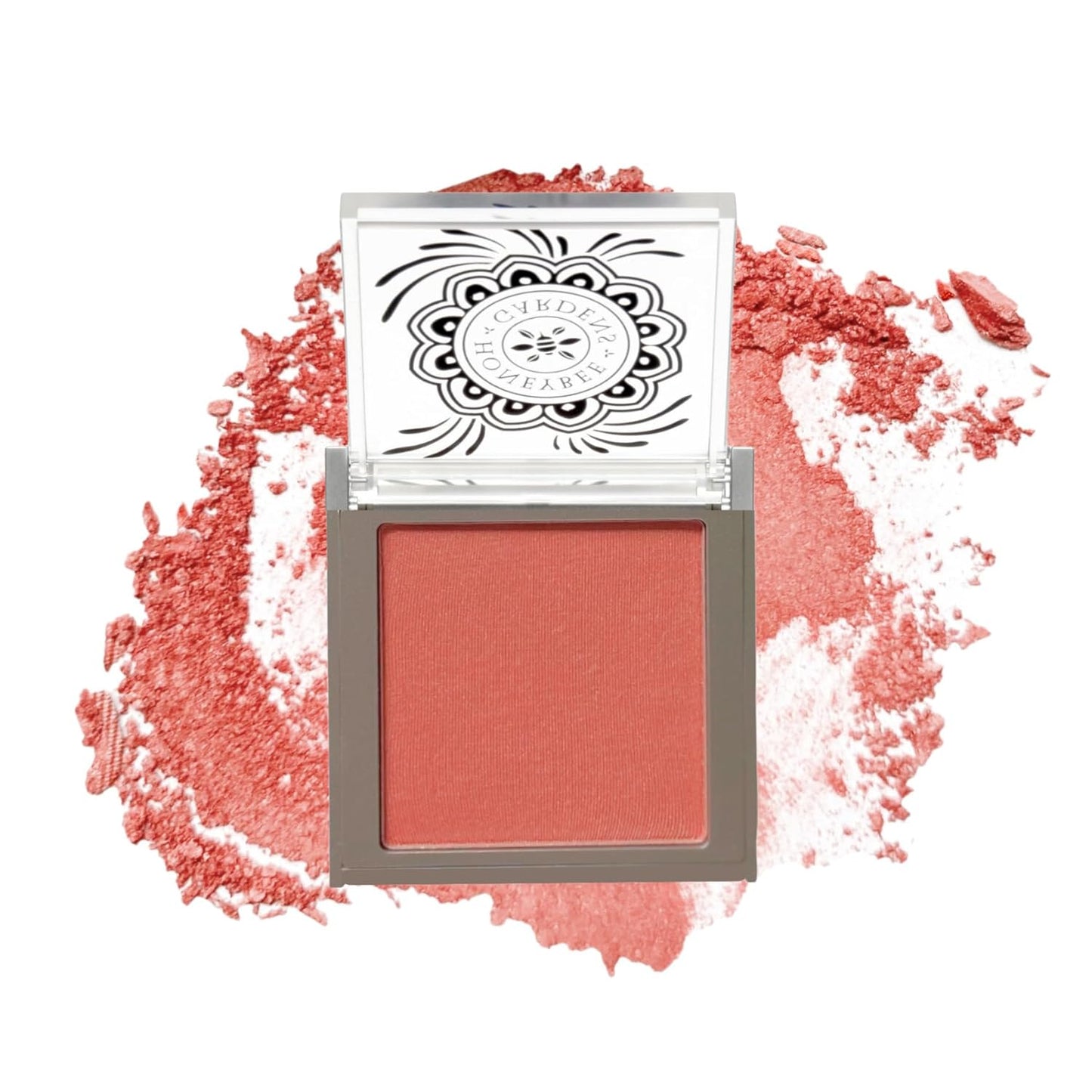 Honeybee Gardens Complexion Perfecting Blush - Euphoria Cool Peachy Pink Powder Blush | Highly Pigmented Vegan Makeup, 8.5g