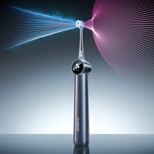 RANVOO AirJet X5 [Dentist Recommended | Max Tartar Removal] Electric Toothbrush, 100% Plaque Removal, Whitening & Gum Care, 60-Day Battery Life, Rechargeable with 3 Pro Brush Heads, Space Gray
