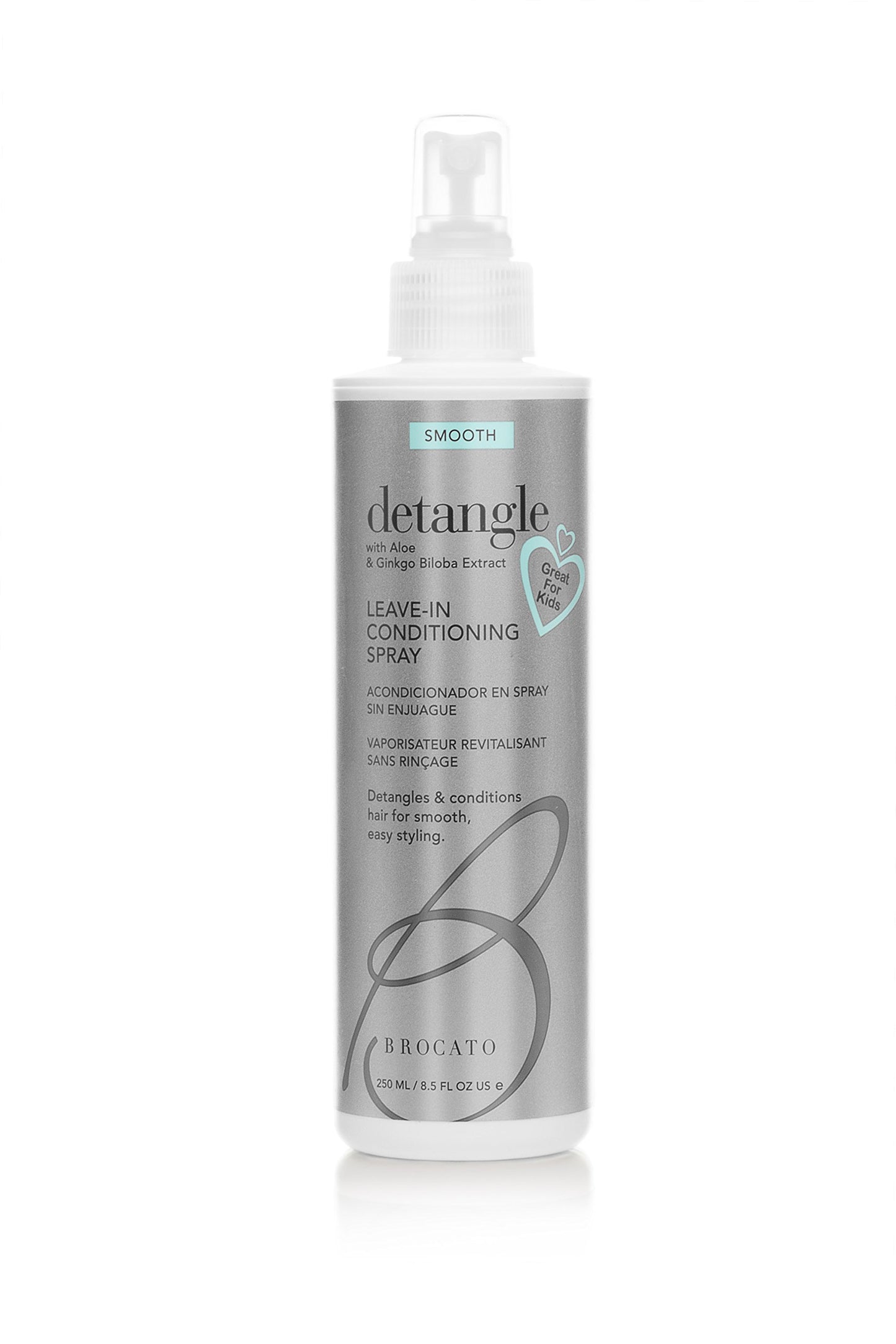 Brocato Detangle Leave In Conditioner Spray, 8.5 oz | Hair Detangler & Conditioning Spray for Women to Smooth Hair | Tame Frizz & Provide Sun & Heat Protection | Detangling Products for All Hair Types
