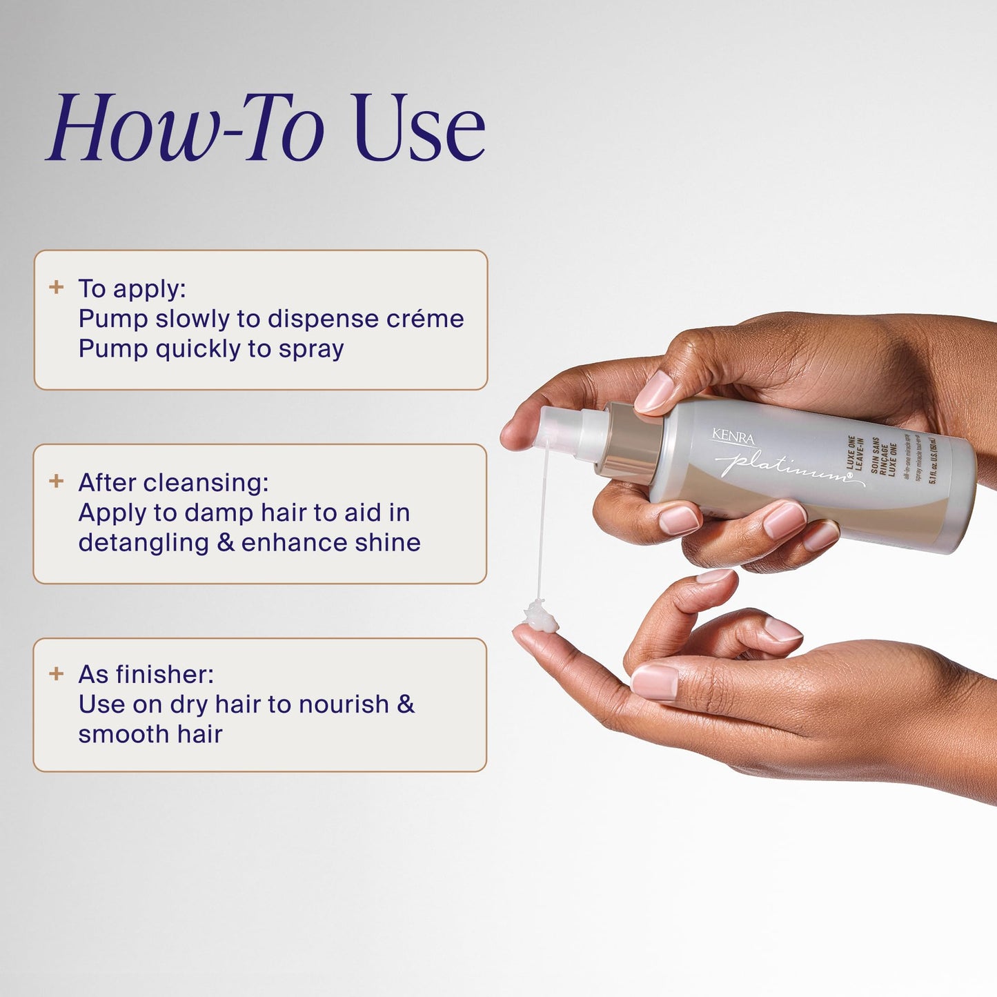 Kenra Professional Platinum Luxe One Leave-In | All-In One Miracle Spray | Hydrates, Smooths and Softens | Controls Frizz & Resists Humidity | Heat Protection | 5 fl. Oz
