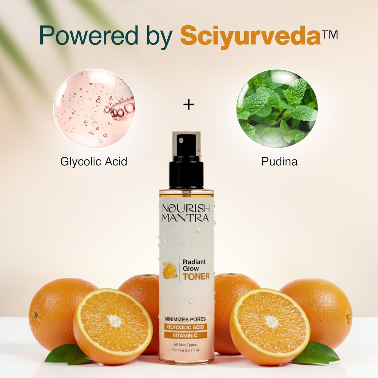 Radiant Glow Face Toner - Vitamin C & Glycolic Acid for Glowing Skin | 150ml