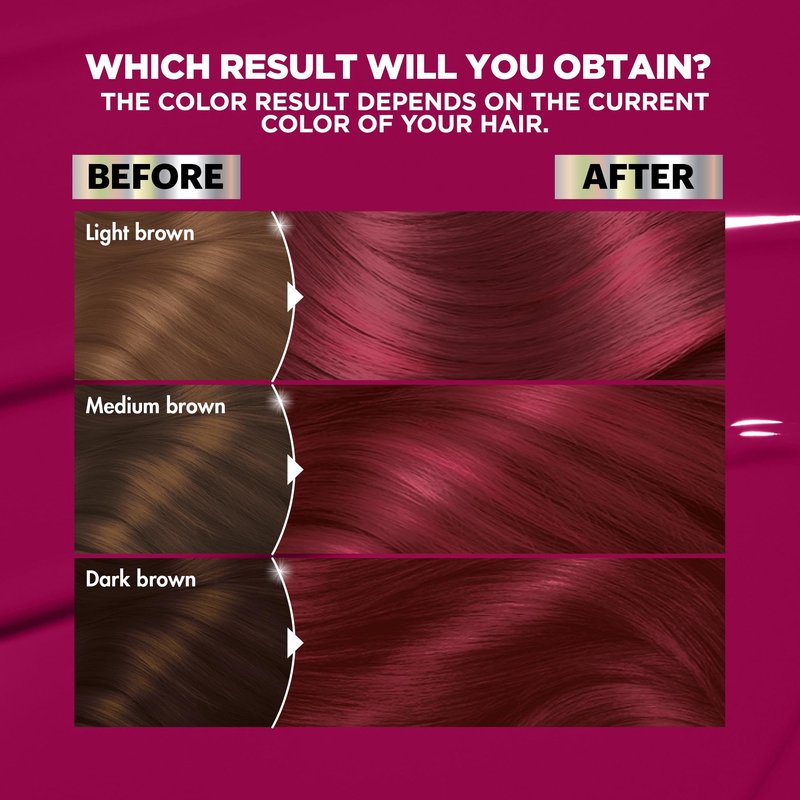 Garnier Nutrisse Ultra Color Hair Color, Permanent Hair Dye for Up to 8 Weeks of Bold, Vibrant, Fade-Resistant Results, Vegan & Cruelty-Free, RP1 Dark Intense Pink Red (Cherry Flamingo), 2 Count
