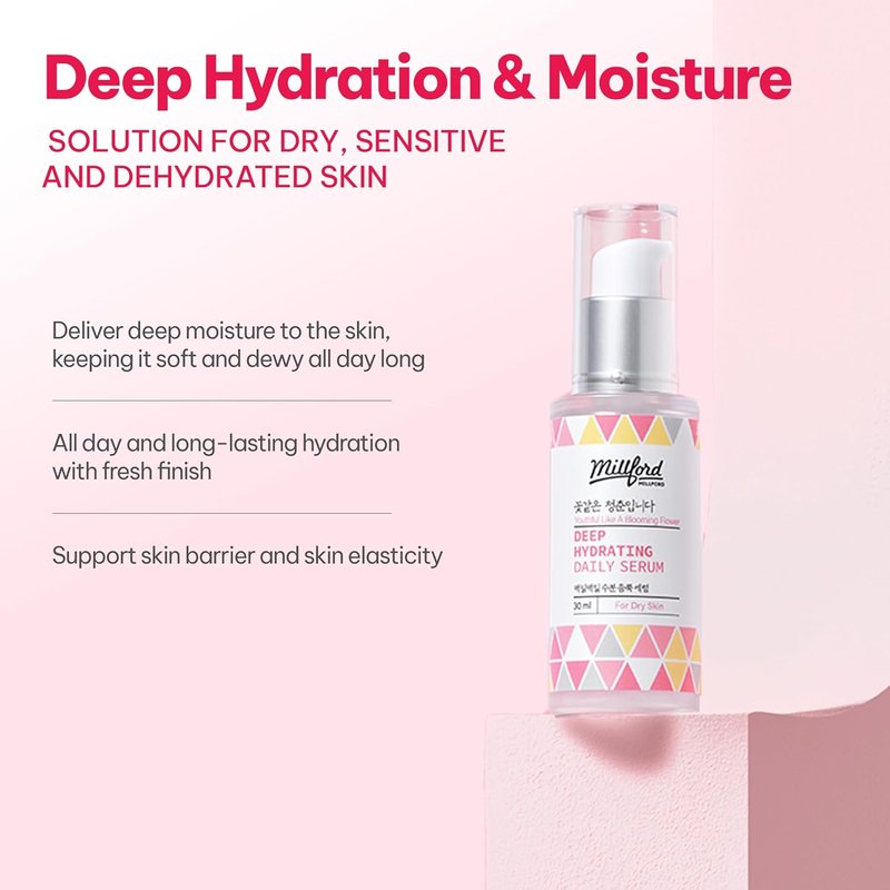 Deep Hydrating Daily Serum - Hyaluronic Acid for Dry Skin | 30ml | Alcohol & Fragrance Free, pH Balanced