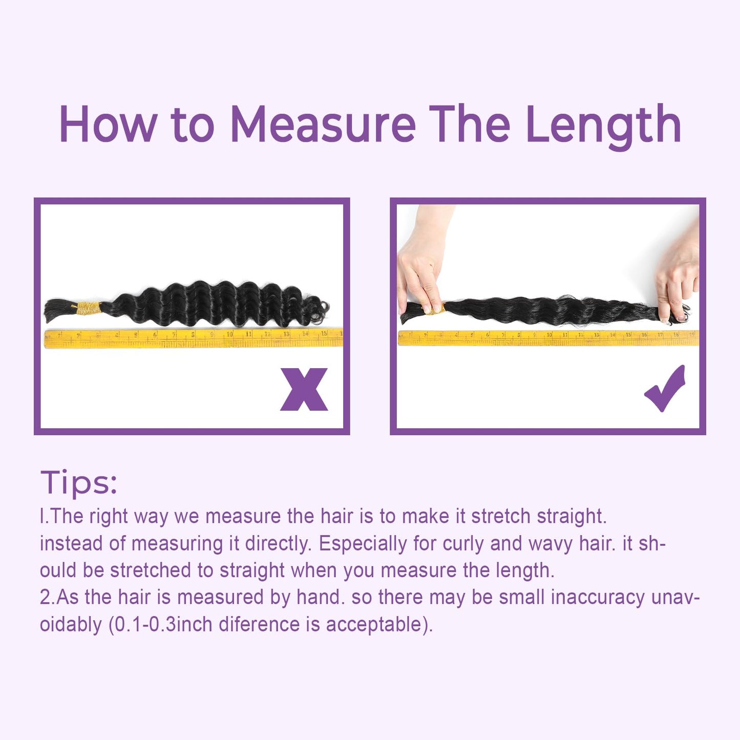 DSEKCAIN 350# Deep Wave Human Braiding Hair Bundles For Boho Braids Ginger Color Crochet 100% Human Hair Deep Curly 100g (2 of 50g) 16 Inch