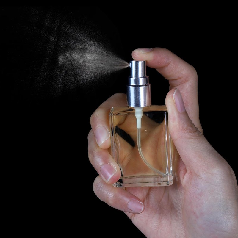 Foraineam 18 Pack Clear Glass Fine Mist Atomizer Spray Bottles, 15ml Refillable Mini Perfume Bottle, Empty Glass Perfume Atomizer Bottle Fragrance Bottles with Droppers and Funnels
