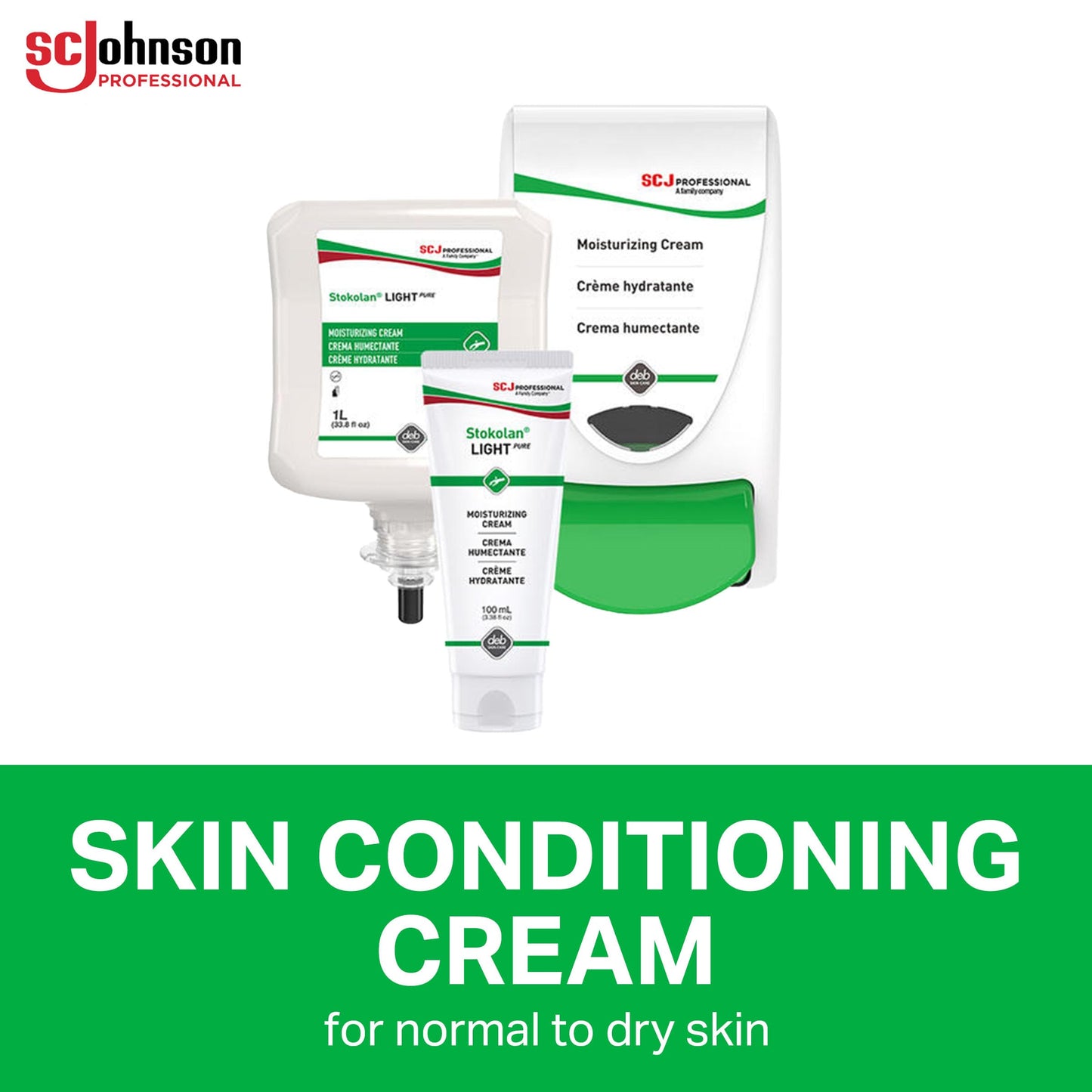 SC Johnson Professional STOKOLAN Light Pure Post Work Hand Cream 100ml, 3.3814 Fl Oz (Pack Of 12)