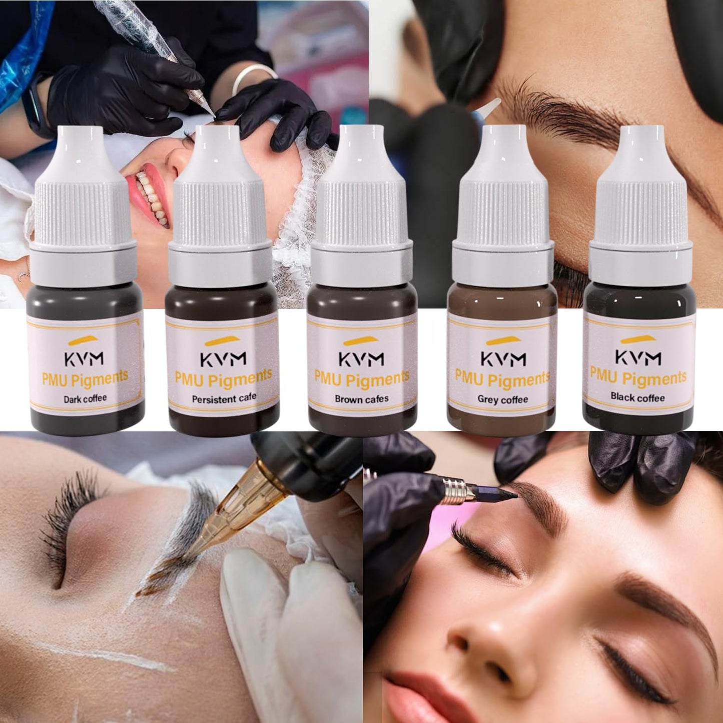 KVM Permanent Makeup Pigments - Long-Lasting Waterproof Color for Brows & Lips | Fade-Resistant Formula