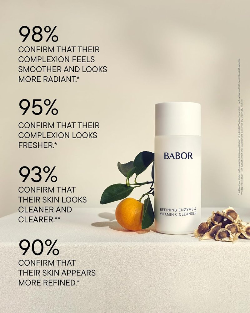 Babor Enzyme & Vitamin C Powder Cleanser - Water-Activated Face Wash for Brightening & Exfoliation | Gentle Daily Polish for Radiant Skin