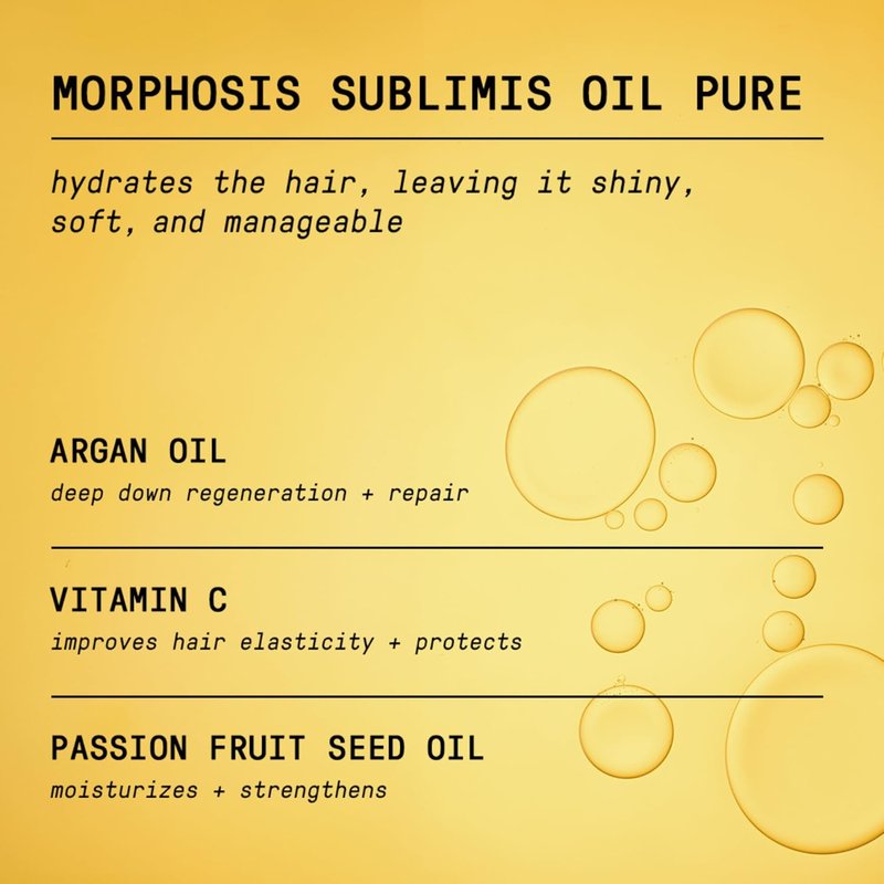 FRAMESI Morphosis Pure Hair Oil - Moisturizing & Revitalizing Formula | 3.4 fl oz, Color Safe