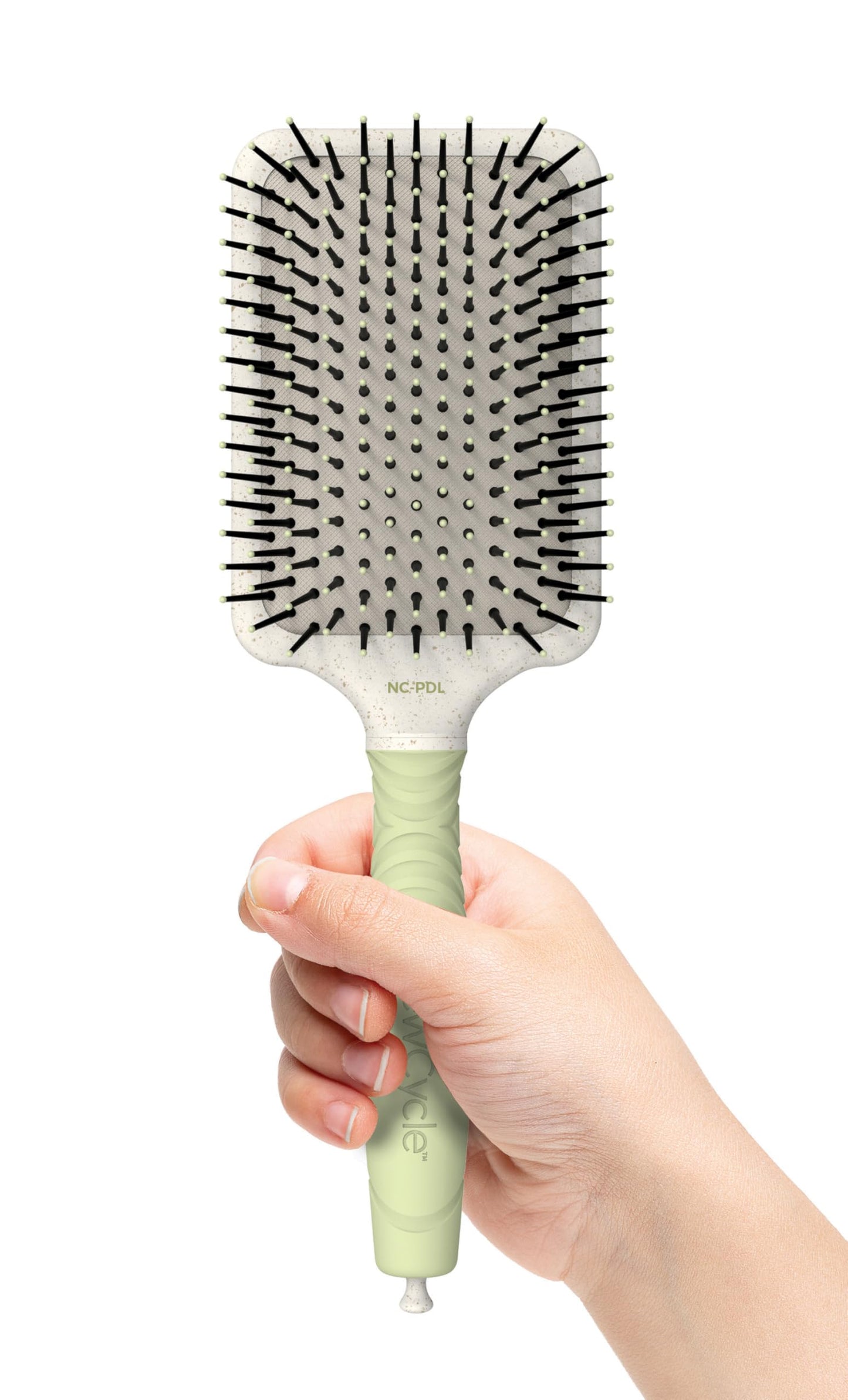 Olivia Garden NewCycle Professional Hair Brush is made from 100% recycled materials (except bristles and cushion), styles all hair types quickly and creates long lasting styles