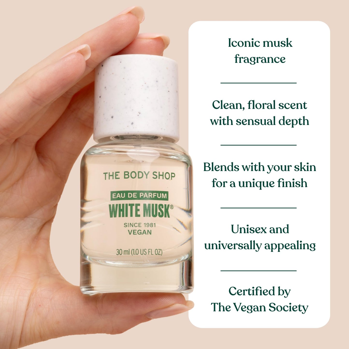 The Body Shop White Musk Eau De Toilette – Fresh, Floral Fragrance – Vegan – 2 oz