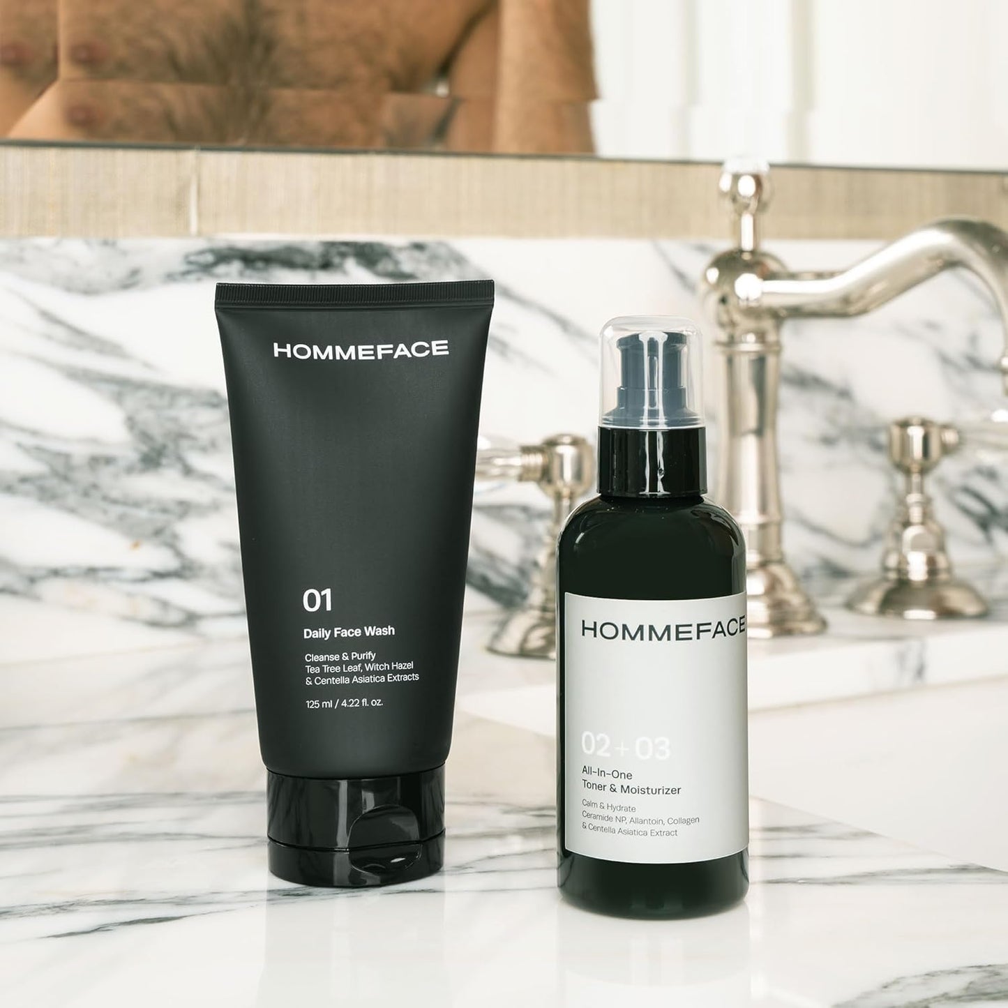 Men’s All-in-One Face Toner & Moisturizer - Lightweight, Alcohol-Free Korean Skincare | 5.07 fl oz with Collagen & Ceramide