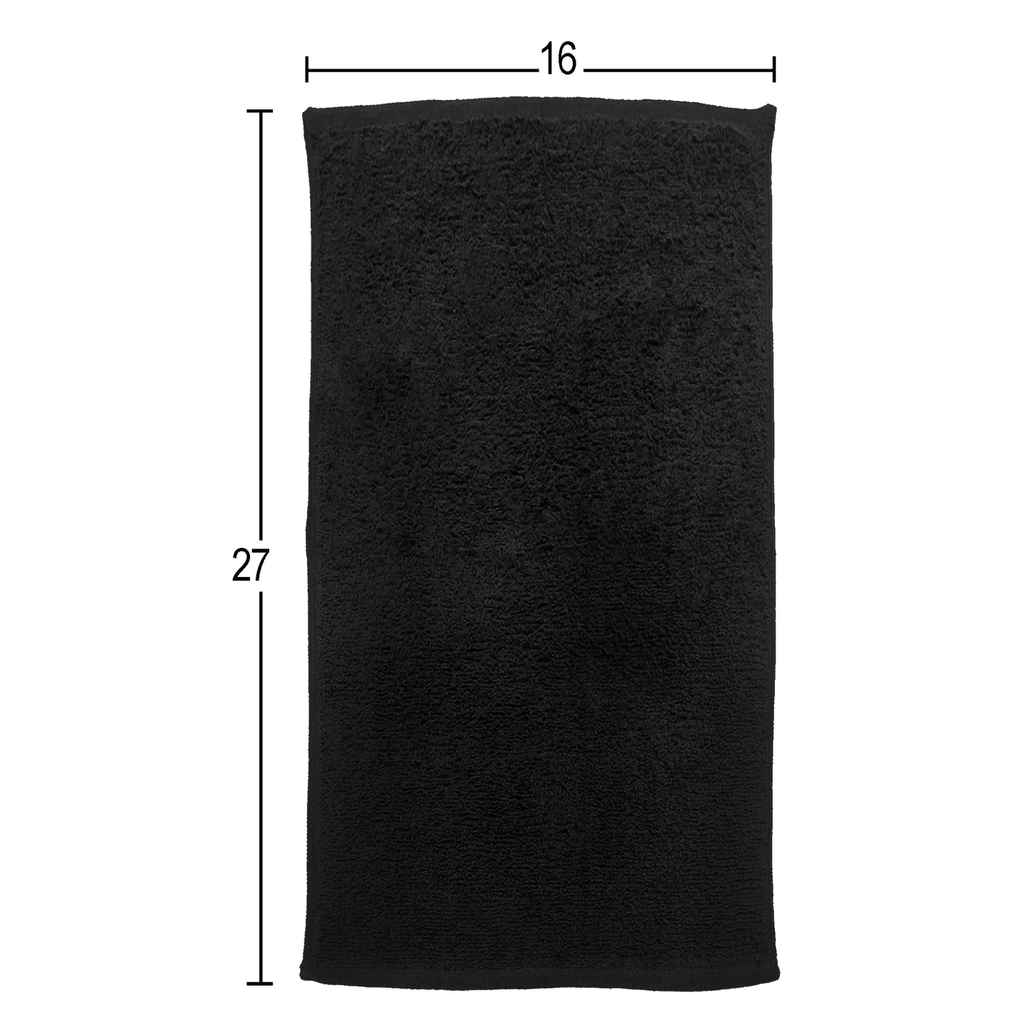 Eurow Ultra-Soft & Absorbent Cotton Salon Towels for Home, Beauty, Gym & Professional Salons, Fast-Drying for Hair, Hands & Spa Use, Durable & Machine Washable, 16" x 27", 24-Pack, Black