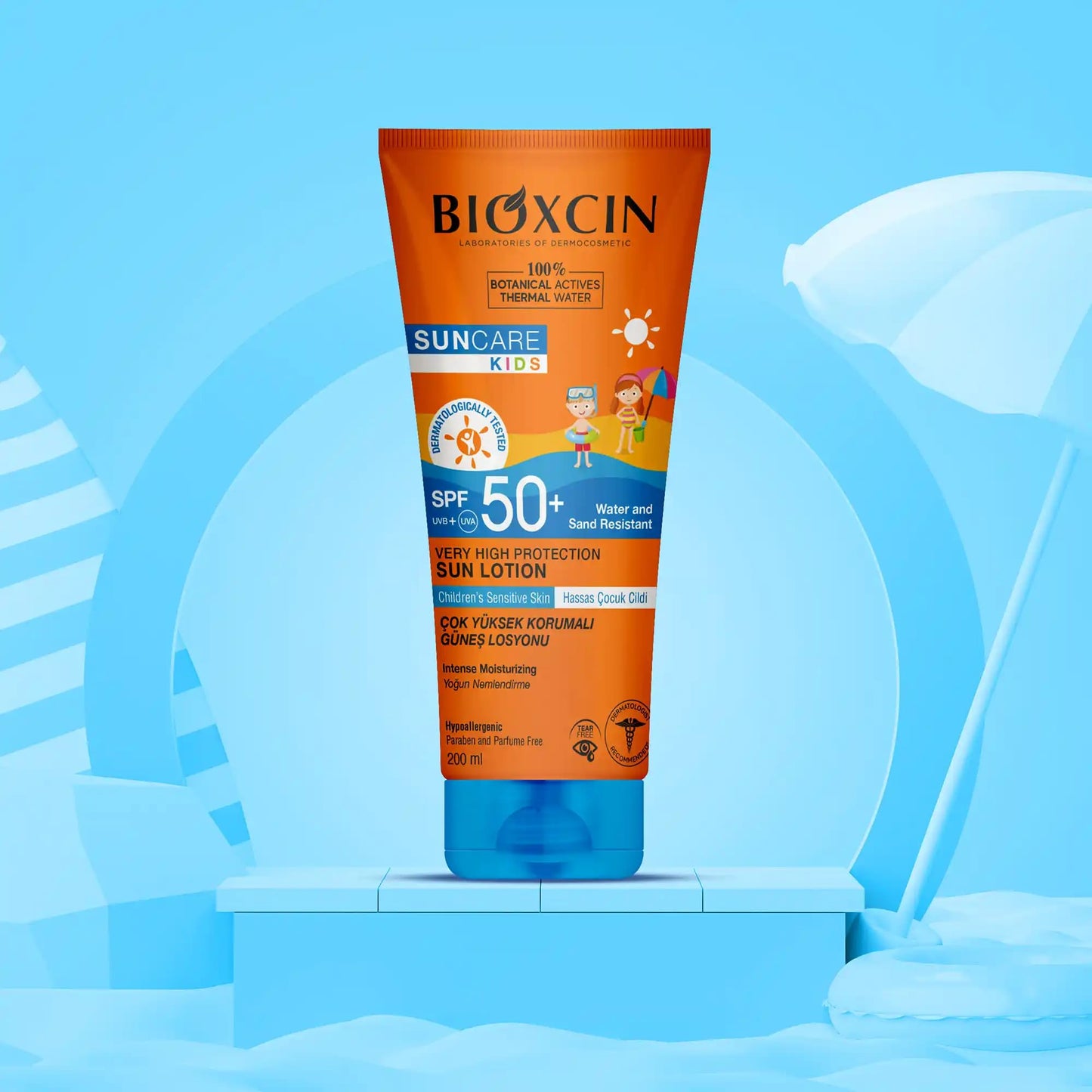 BIOXCIN Sun Care Very High Protection Children's Sunscreen 100% Botanical Active, 50 SPF, 200 ml