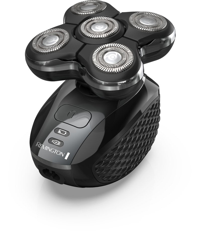 Remington Balder Pro XR7000 Head Shaver for Bald Men, Cordless Electric Razor, 5 Dual Track Rotary Blades, Waterproof Wet/Dry, Lithium Rechargeable, Hair Capture Chamber, Pop-Up Trimmer