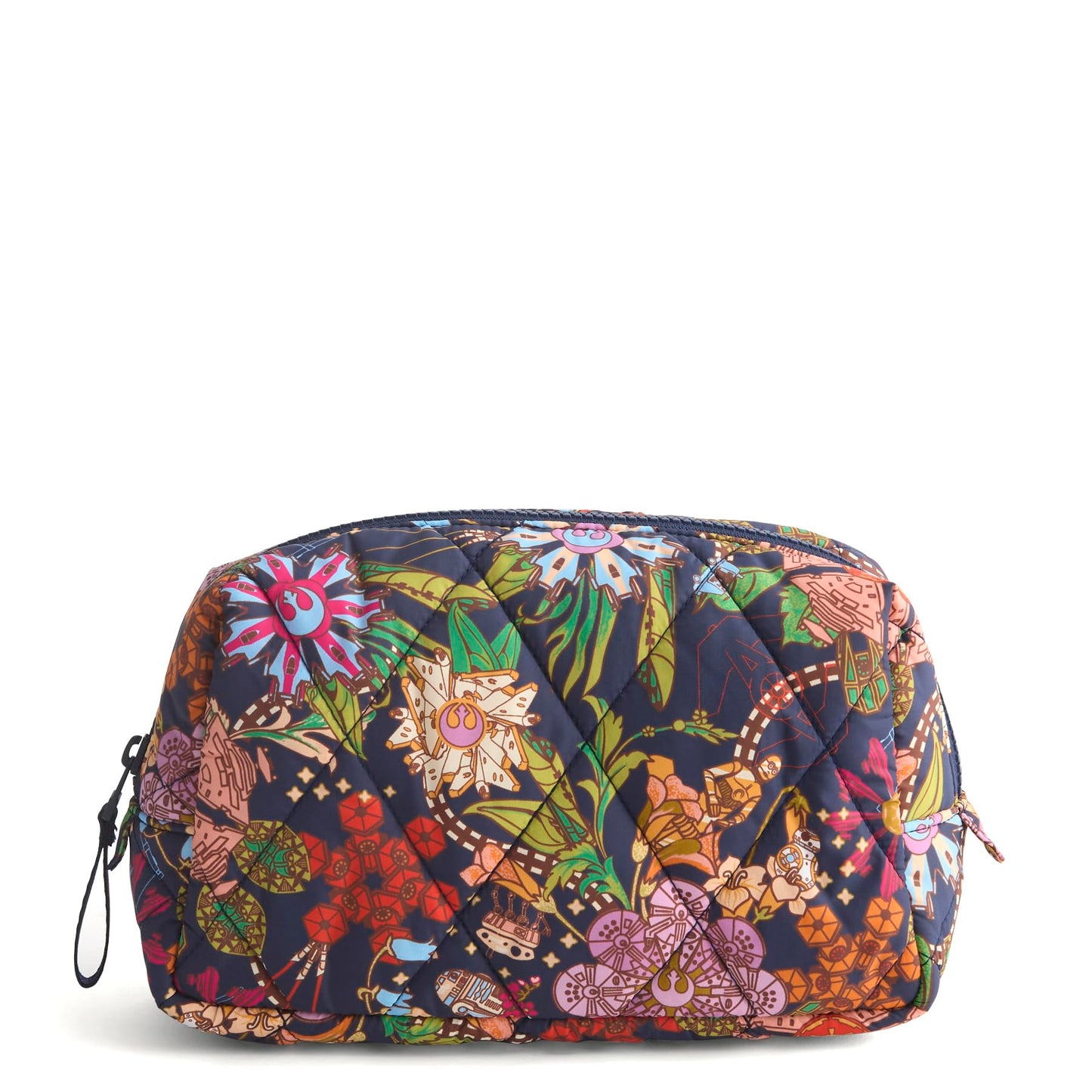 Vera Bradley Women's Star Wars Featherweight Medium Cosmetic Makeup Bag, Power the Force Floral, One Size