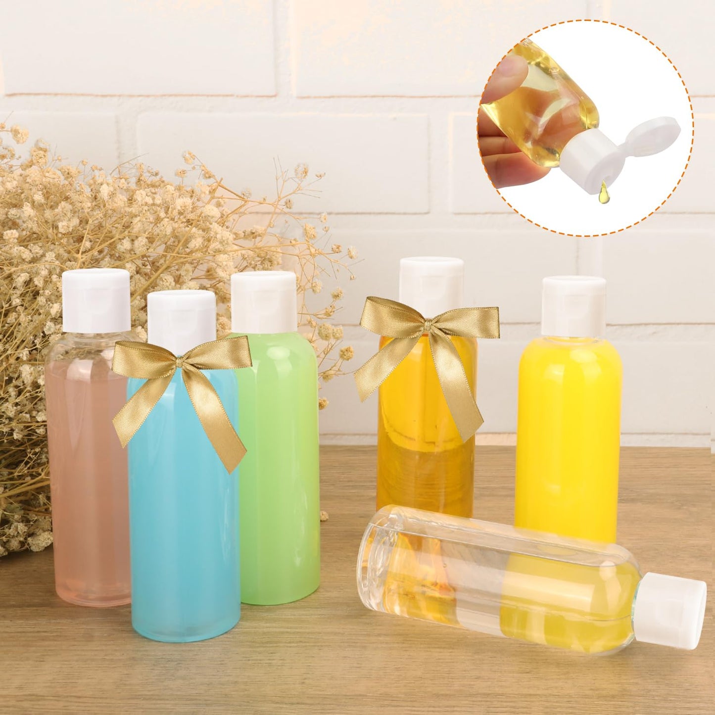 KUKLIPJIM 100 Pack 4 oz Plastic Squeeze Bottles with Top Flip Caps, Clear Empty Squeeze Bottles for Lotion, Travel-Friendly Clear Refillable Bottle, BPA-Free for Liquids and Personal Care