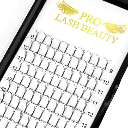 Premade Volume Eyelash Extensions 4D-D-0.07-12 Long Stem Premade Fans Eyelash Extensions Volume Lash Extensions .07 .10 Premade Volume Fans C D Curl Fans(4D-D-0.07,12 mm)