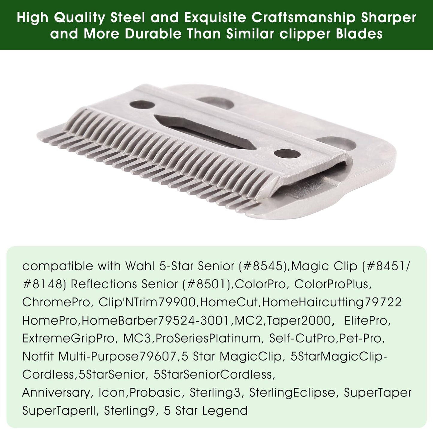 ZZYZSFUS 4 Pack Professional Replacement Clipper Blades,Precision 2 Holes Adjustable Hair Clipper Parts Blade for 5-Star Senior, Magic Clip, Reflections Senior