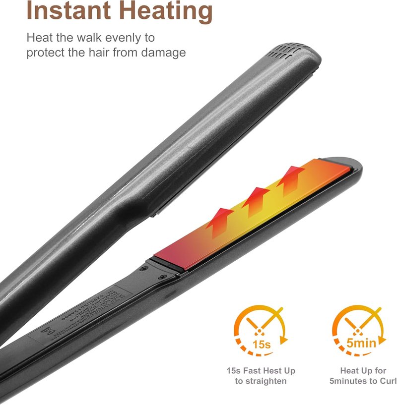 Iron Hair Straightener for Women - Compact Flat Iron for Smooth Styling | EU Plug