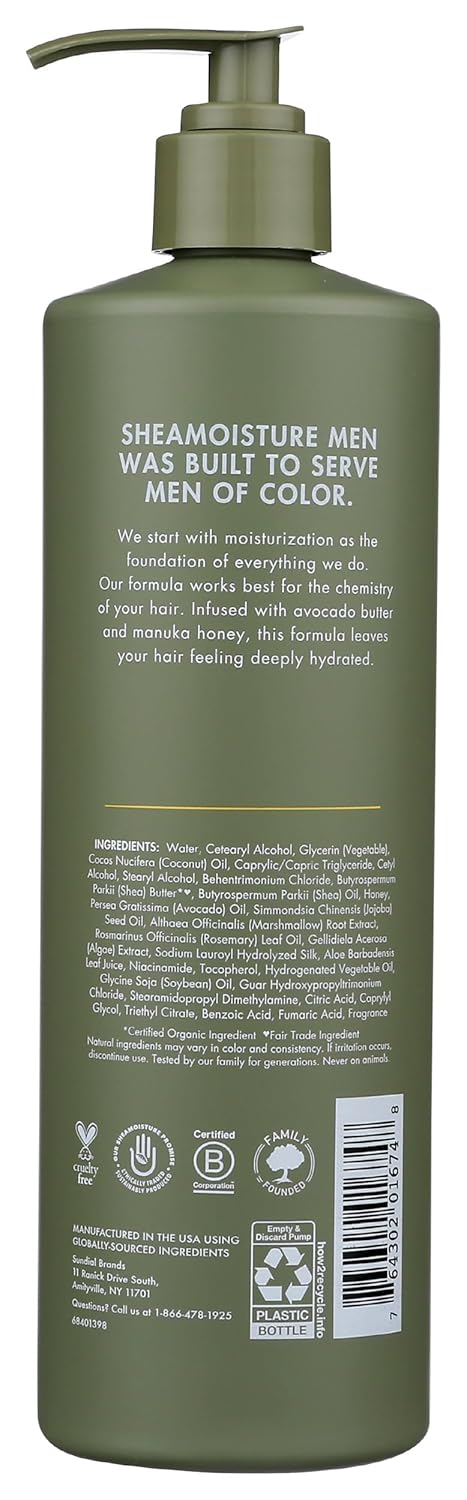 Shea Moisture Men's Deep Conditioner - Nourishing Formula for Dry Hair | 15 oz