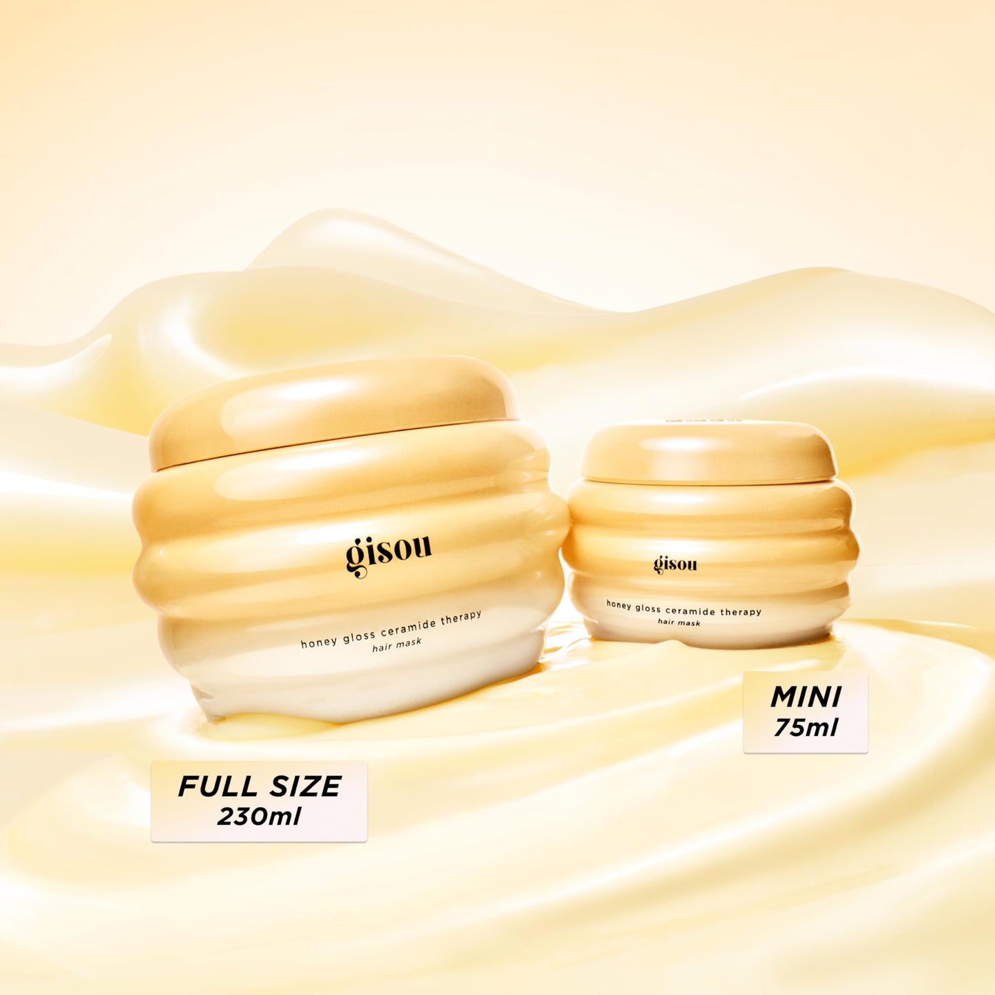 Gisou Honey Gloss Ceramide Therapy Hair Mask – Deep Repair & Hydration with Mirsalehi Honey, Ceramides & Hyaluronic Acid