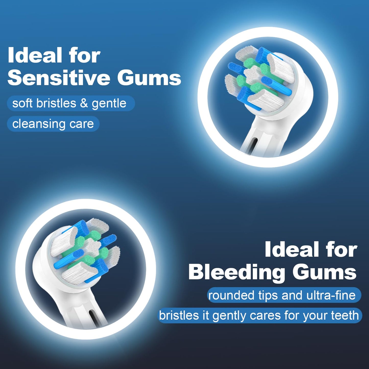 12PCS IO Replacement Heads Compatible with Oral B IO 2/3/4/5/6/7/8/9/10/Deep Clean Series Electric Toothbrush, Brush Heads Compatible with Oral B IO for Teeth Cleaning and Gum Protection (Black/White)