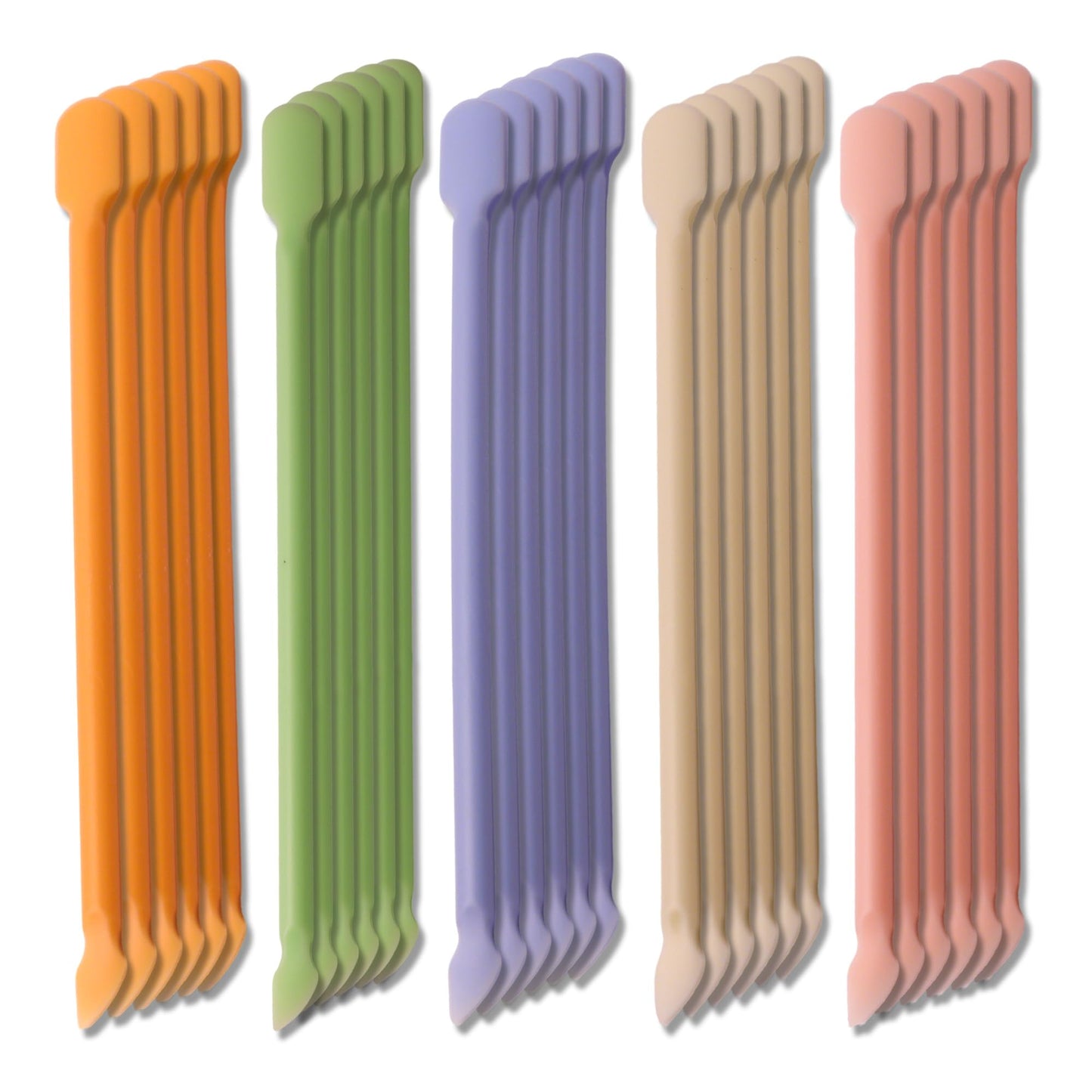 HaimiLiya 30Pcs Plastic Cuticle Pusher, Small Dual-end Dead Skin Nail Pusher Nail Dirt Cleaner Tool Gel Polish Remover Tool, Gentle Plastic Pusher, Manicure Tool