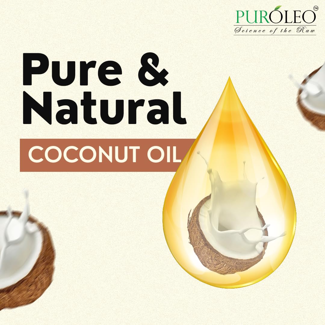 PUROLEO Fractionated Coconut Oil 32 Fl Oz/946 ML (Packed in Canada) 100% Natural and odorless Moisturizer & Carrier Oil l Hair Skin Body, Aromatherapy, Massage, Makeup Remover
