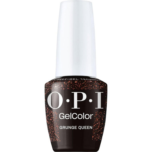 OPI GelColor Grunge Queen | Semi-Sheer Dark Red-Copper Shimmer Neutral Brown LED Cure Gel Nail Polish | Salon-Quality, Long-Lasting Wear | 0.5 Fl Oz | What's Your Mani-tude | Fall 2025